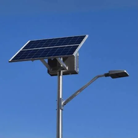 Solar street light with separate panel