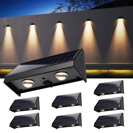 Solar wall and fence light system